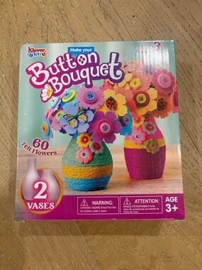 Button Bouquet Felt Flowers Craft Kit